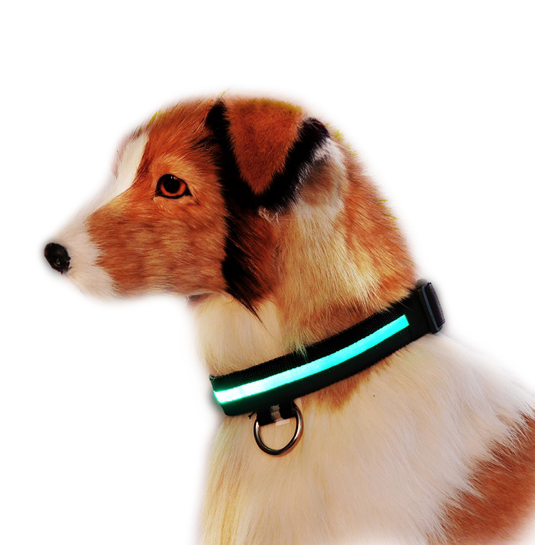 USB可再充电的闪动的LED尼龙安全性狗项圈